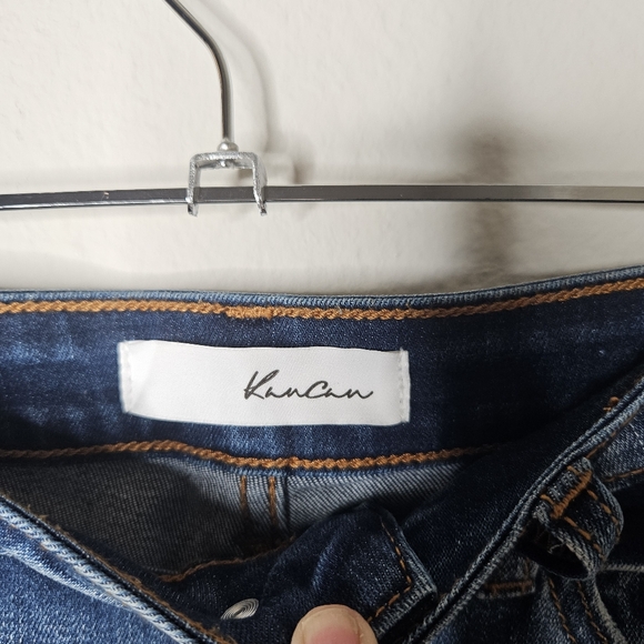 Button fly Kancan jeans size 9/28 Style kc9154d blue wash distressed knees 095 - Picture 5 of 9